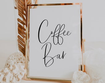 Printable Coffee Bar Sign, Graduation Sign, Shower Sign, Party Sign, Wedding Printable, (1) JPEG File, You Print, You Frame
