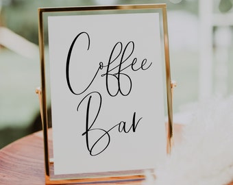 Printable Coffee Bar Sign,  Wedding Sign, Shower Sign, Wedding Printable, (1) JPEG File, You Print, You Frame