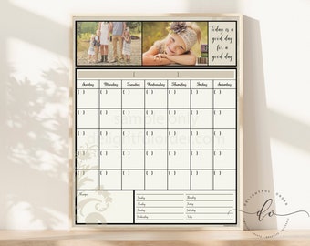 Digital Dry Erase Calendar - 16x20 Today is a Good Day - Calendar Message Center (JPEG Digital File) Instant Download- You Print - You Frame