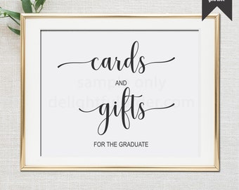 Printable Cards & Gifts for the Graduate Sign, Party Sign, Rustic Graduation, Graduation Printable (1) JPEG File, You Print, You Frame
