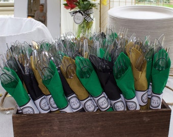 Class of 2026 Silverware Wrappers, Graduation Party Decor (PDF File)