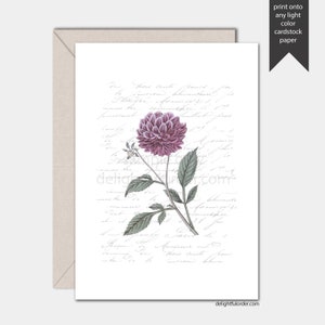 Blank Greeting Card, Printable Greeting Card, 5x7 Folded Card, 1 PDF, Instant Download, Printable File image 2
