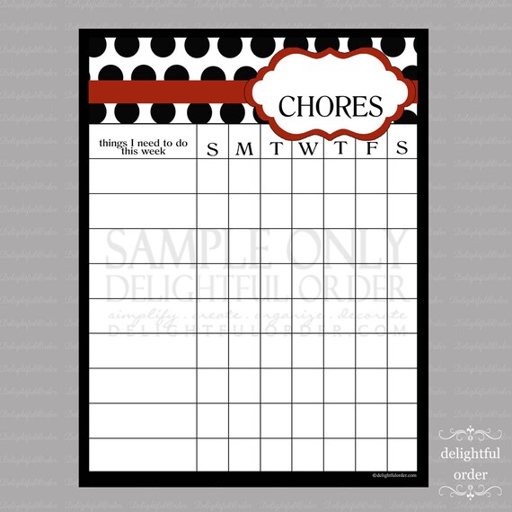 Chore Chart Pdf