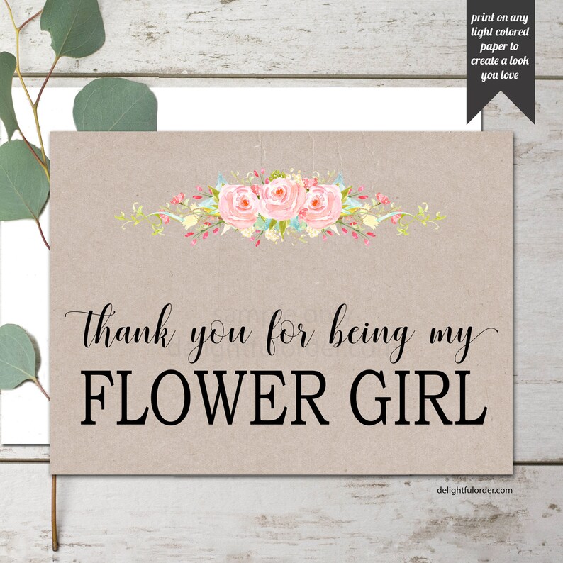 5x7 Folded Cards Bridesmaids Thank You Cards Bridesmaid Etsy