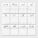 Monthly Calendar 12 Pages PDF Printable Files Instant - Etsy