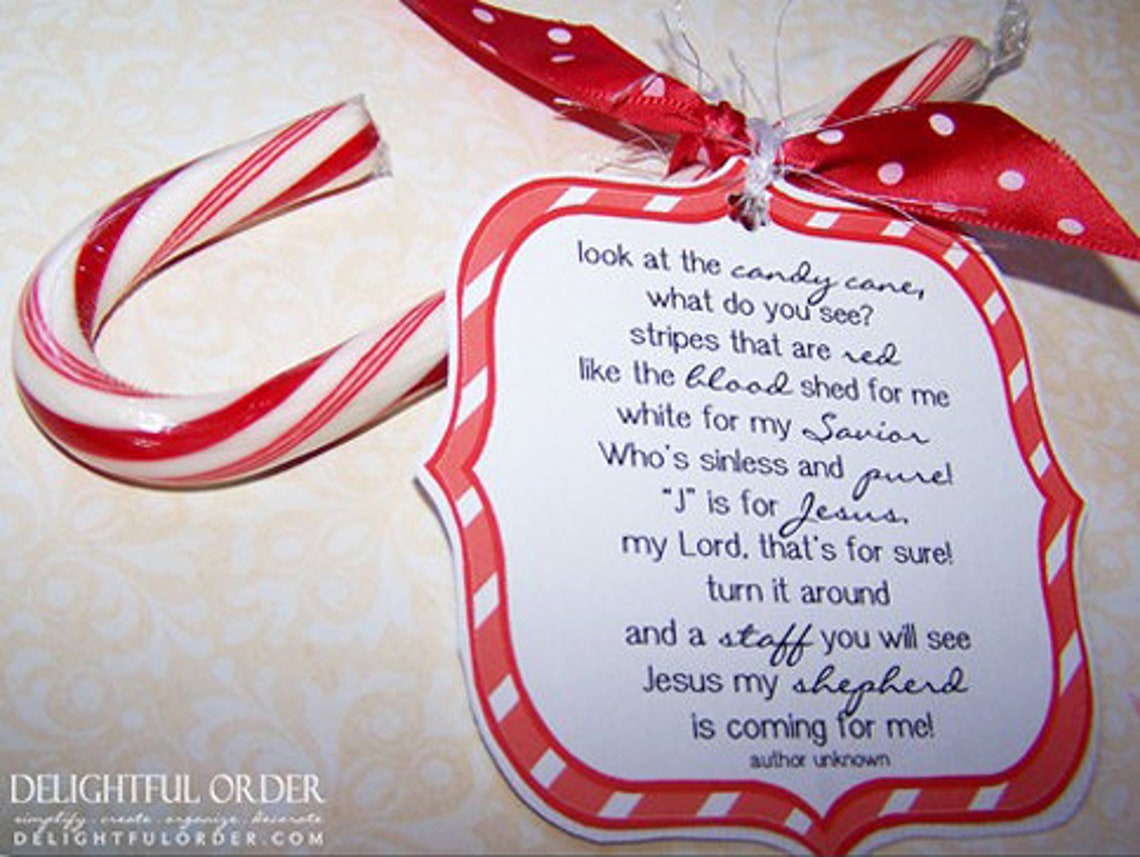 Candy Cane Poem Meaning of a Candy Cane Religious Poem 1 Etsy