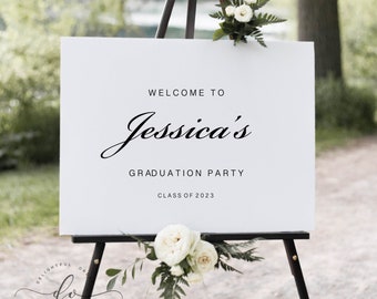Graduation Party Welcome Sign, Party Sign Board, Party Decor