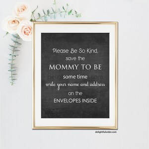 Printable Baby Shower signe, tableau noir, signe de 8 x 10, Shower de bébé, maman d’être signe, imprimable, téléchargement immédiat, fichier numérique JPEG