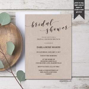 Editable - DIY - Elegant, Modern Design - Bridal Shower Invitation - Printable Template - PDF - DIY Shower Invitation