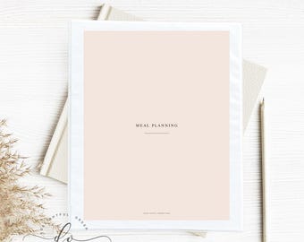 Weekly Meal Planner - Printable Pack - (4) Printable PDF files - Instant Digital Download