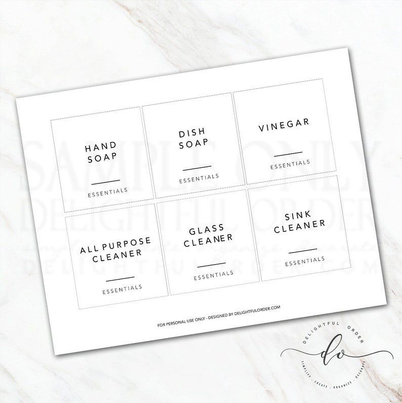 Kitchen Labels Hand Dish Soap Labels PDF Printable File - Etsy