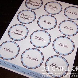 laundry room labels pdf printable file instant digital etsy