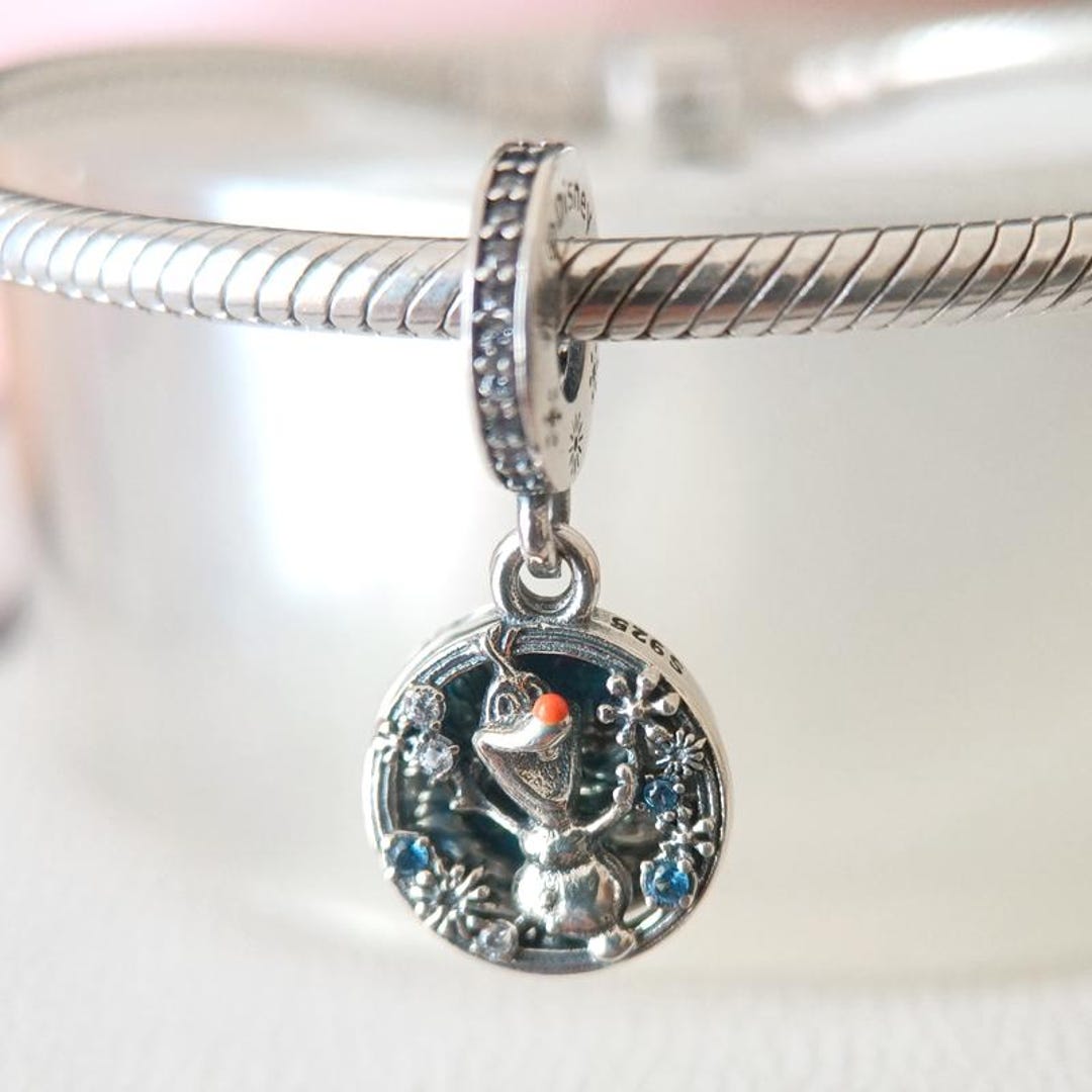 Disney Frozen Olaf 925 Sterling Silver Dangle Charm, Pandora Compatible ...