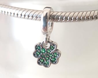 Infinite U Ciondolo Quadrifoglio Oro Rosa In Argento 925 Con Zirconi - Catena 40+4 Cm