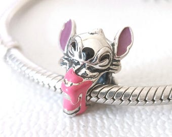 Disney Stitch Charm, Birthday Cake, 925 Sterling Silver, Pandora Compatible