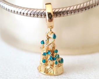 Disney Parks Paris Cinderella Castle Charm, Sterling Silver
