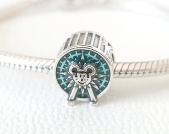 Sterling Silver Disney Mickey Ferris Wheel Charm, Fits Pandora Bracelets