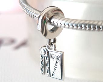 Hollywood Movie Clapperboard Dangle Charm:Fits Pandora Charm Bracelet/Fashion Jewelry/Gift for Her/Handmade Charm/Gift 925 Silver