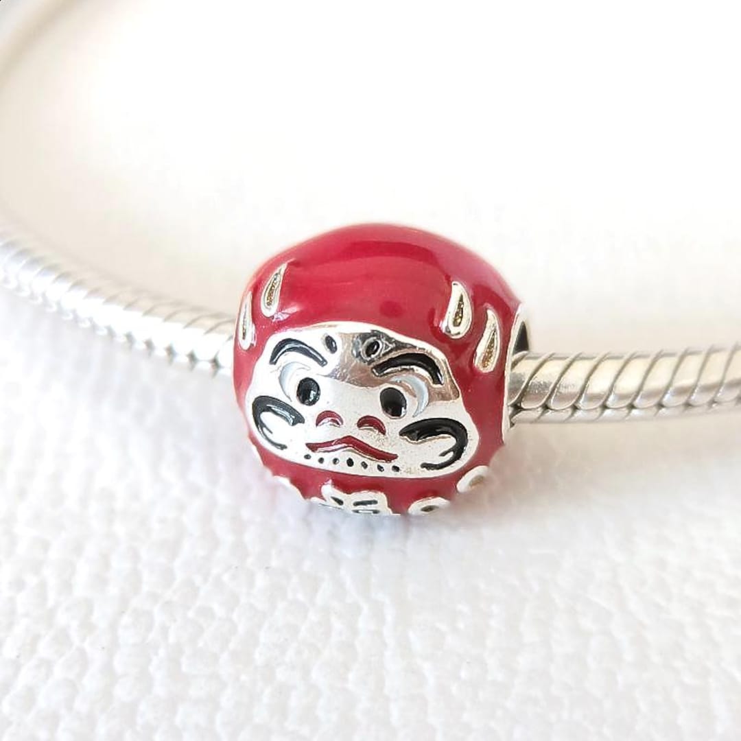 Red Daruma Doll Charm:for Pandora Compatible Charm Bracelet