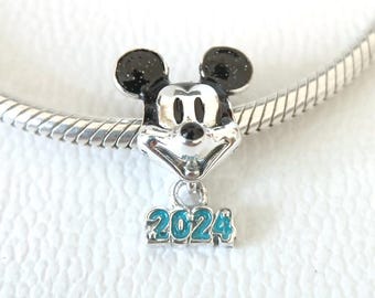 Disney Mickey Mouse 2024 Sterling Silver Charm, Pandora Compatible