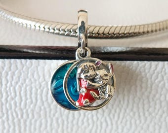 Pingente de coração Lilo & Stitch da Disney, prata de lei 925