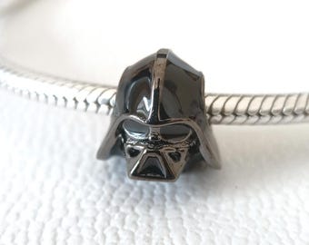 Colgante de Darth Vader de Star Wars: Para pulseras de colgantes compatibles con Pandora, plata de ley.