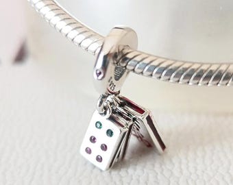 Charm de Mahjong de plata de ley 925 - Compatible con Pandora