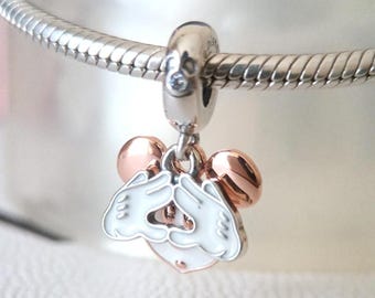 Mickey Peekaboo 925 Sterling Silver Dangle Charm, Pandora Bracelet Compatible