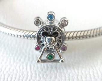 Disney Parks Mickey Ferris Wheel Sterling Silver Charm, Pandora Compatible