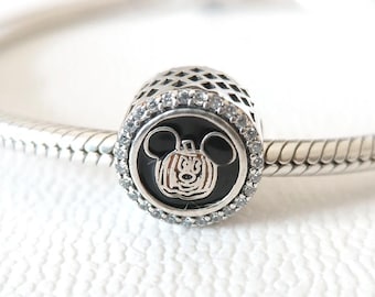 Disney Kürbis Mickey Charm, Sterling Silber Bead Pandora Style