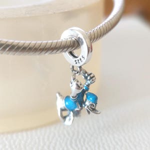 Ciondolo pendente Disney Paperino: compatibile con braccialetti Pandora/gioielli alla moda/regalo per lei/perlina europea/regalo in argento 925