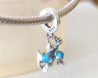Disney Donald Duck Anhänger, 925 Sterling Silber, European Bead