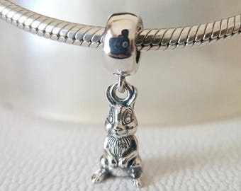 Rabbit Dangle Charm Bambi Thumper Childhood Nostalgia, Fits Pandora ...