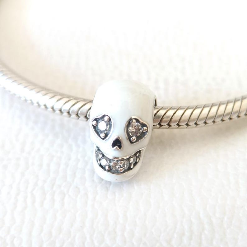 Glow-in-the-dark Skull Charm:for Pandora Compatible Charm Bracelet ...