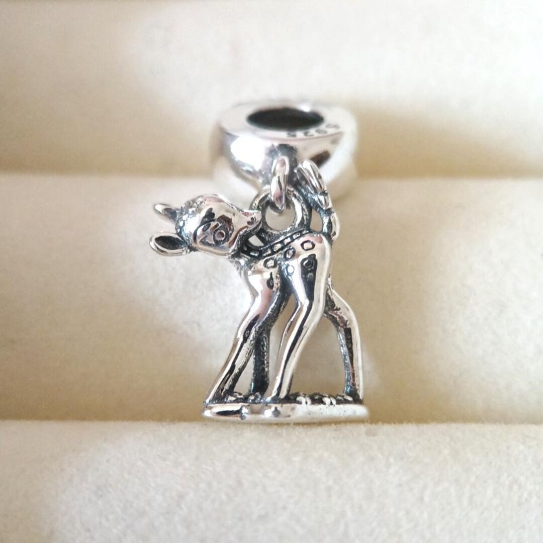 Disney Bambi Fawn 925 Sterling Silver Dangle Charm, Pandora Compatible ...