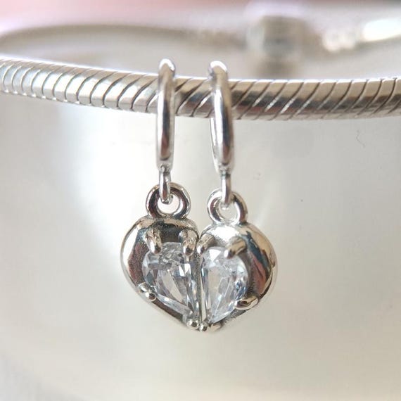 Ciondolo per bracciale in vero argento 925, per bambine e ragazze, Argento sterling, zirconia cubica