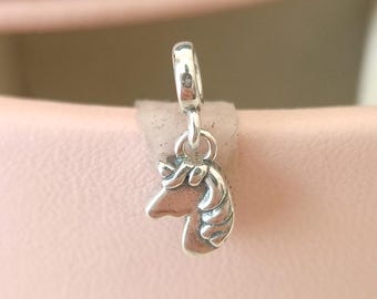 ME Unicorn Mini Dangle Charm:For Pandora ME & Essence Bracelet Sterling Silver Small Hole (2.5mm)