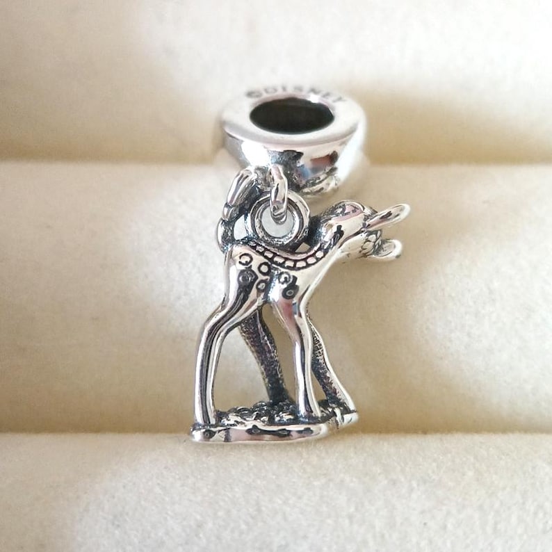 Disney Bambi Fawn 925 Sterling Silver Dangle Charm, Pandora Compatible ...
