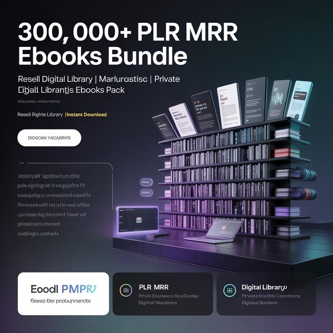 300,000+ PLR MRR Ebook Mega Bundle | Resell Digital Library | Private ...