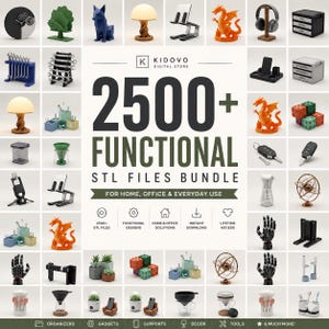 2500+ Functional STL Files Bundle | 3D Printable Home Decor, Organizers, Gadgets & Tool Holders | Commercial Ready STL Pack