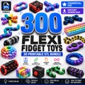 300 Flexi Fidget Toys STL Bundle | 3D Printable Fidget Toy Files | Print in Place STL Collection | Commercial Use | Instant Download