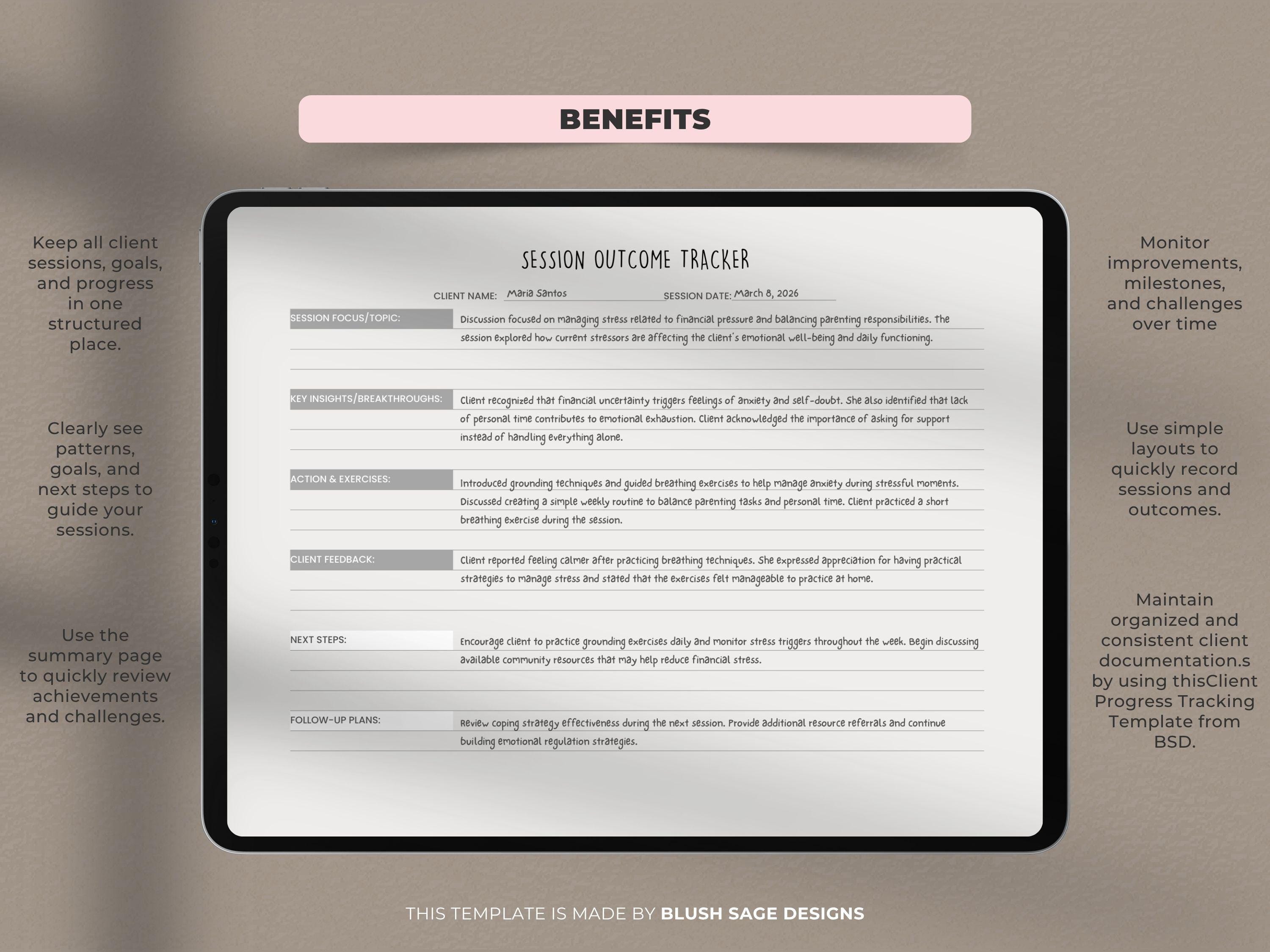 Client Progress Tracker for Therapists & Counselors Treatment Planning ...