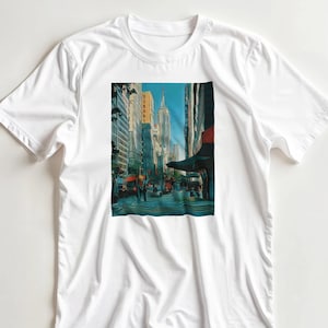 New York T-Shirt Empire State Building NYC T-Shirt - schweres Baumwoll-T-Shirt.