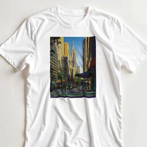 New York T-Shirt Empire State Building NYC T-Shirt - schweres Baumwoll-T-Shirt.