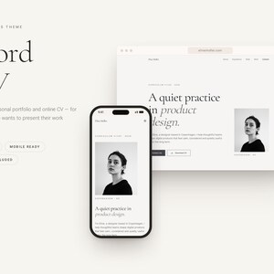 WordPress-Theme für persönliches Portfolio | Minimalistischer einseitiger Lebenslauf & Freelancer-Website