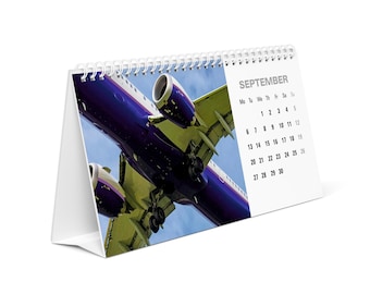 2027 Aviation Desk Calendar, Aeroplane Photography, Plane Spotter Gift, Office Desk Decor