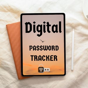 Digital Password Tracker | Secure Printable Password Organizer | Login & Account Information Logbook for Safe Online Account Management