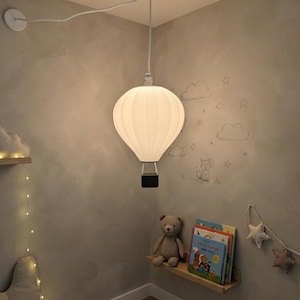 Hot air balloon lampshade "AIR" suitable for E14 sockets (e.g. compatible with IKEA Strala*) – Children's room lighting & decor
