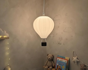 Hot air balloon lampshade "AIR" suitable for E14 sockets (e.g. compatible with IKEA Strala*) – Children's room lighting & decor