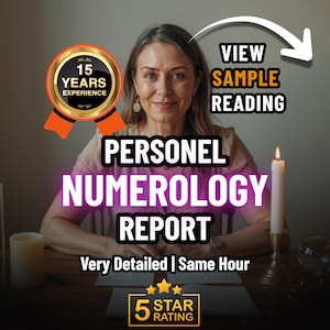 Personalized Numerology Report, Accurate Life Path Number Analysis, Same Hour Spirit Guidance, Destiny Soul Reading, Detailed PDF Report